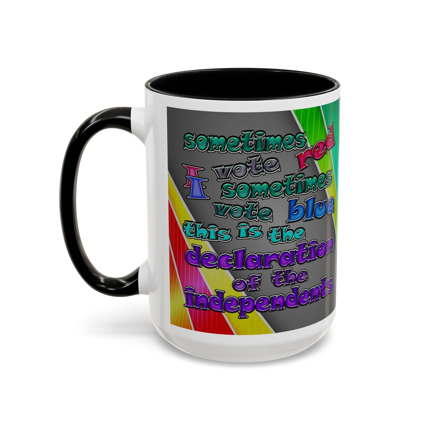 declaration of the independents - Accent Mug (rainbow split)