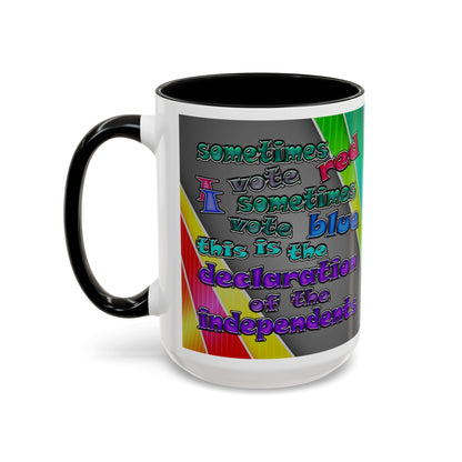 declaration of the independents - Accent Mug (rainbow split)