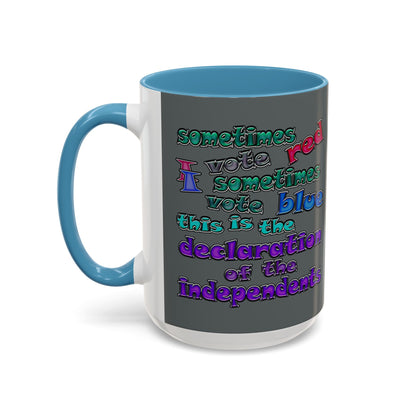 declaration of the independents - Accent Mug (dark grey)