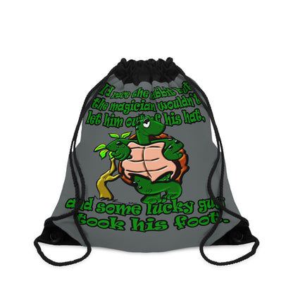 turtle race - Drawstring Bag (dark grey)
