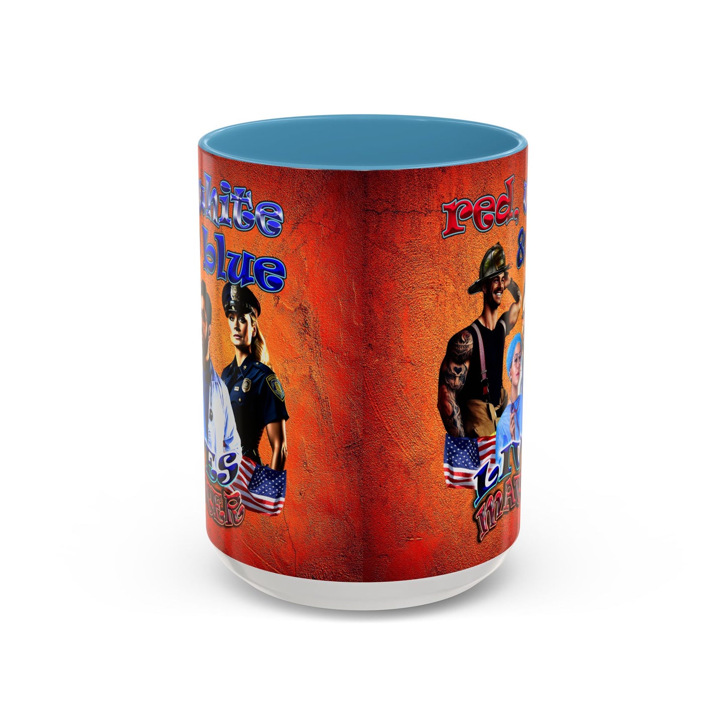 rw&b lives matter - Accent Mug (burnt orange)