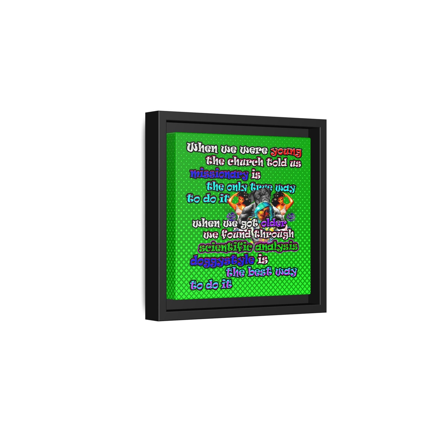 doggystyle - framed canvas art (logo green)