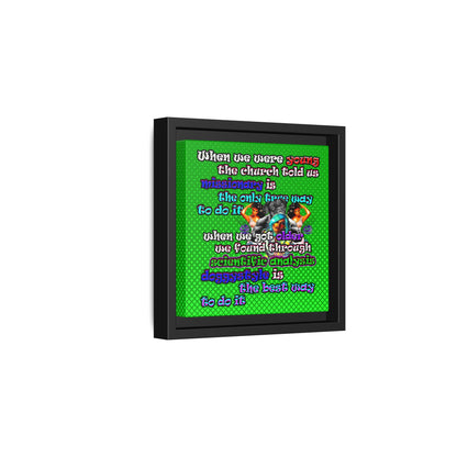 doggystyle - framed canvas art (logo green)