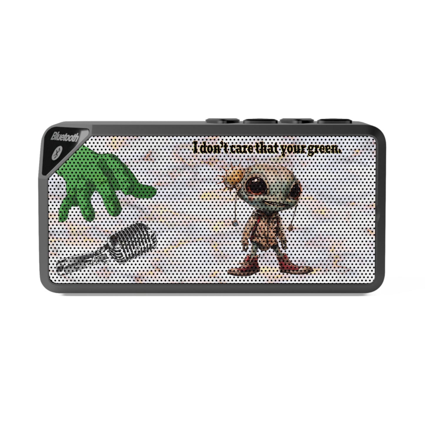 I don't care that your green - Jabba Bluetooth Speaker (white marble)