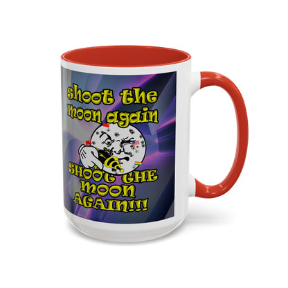 shoot the moon again - Accent Mug (grey-pink wave)