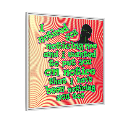 noticed you noticing - framed canvas art (yellow-orange wave)