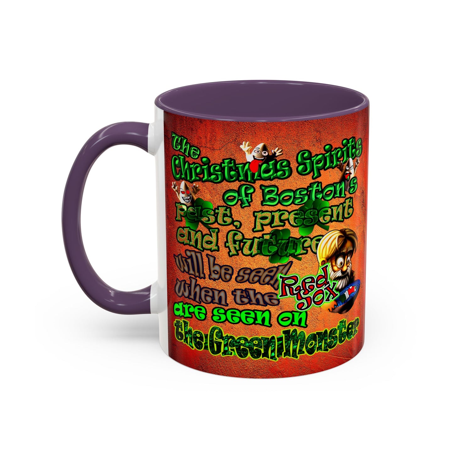 christmas spirits of boston - Accent Mug (burnt orange)