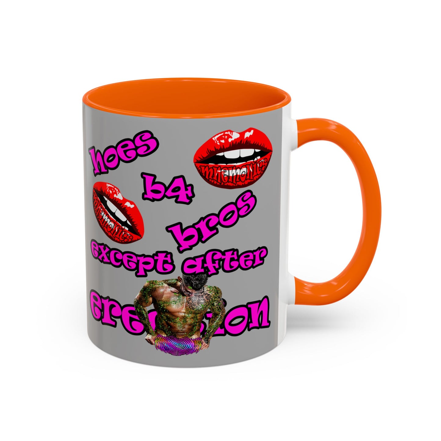hoes b4 bros - Accent Mug (light grey)