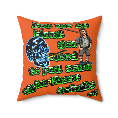 og - Spun Polyester Square Pillow - (orange)