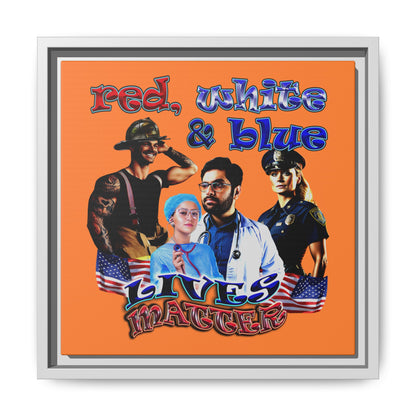 rw&b lives matter - framed canvas art (crusta)