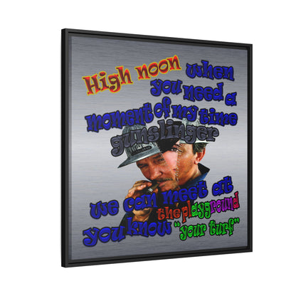 high noon - framed canvas art (brushed nickel)