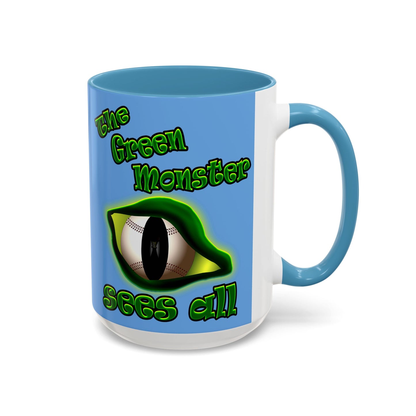 green monster - Accent Mug (light blue)