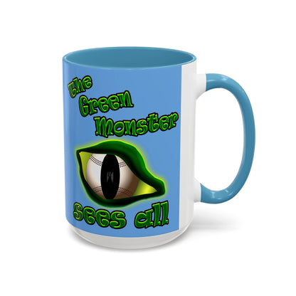 green monster - Accent Mug (light blue)