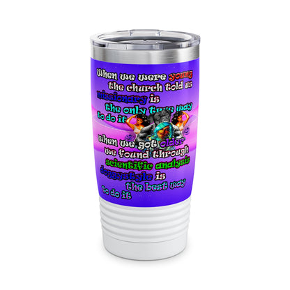 doggystyle - Ringneck Tumbler, 20oz (purple-pink wave)