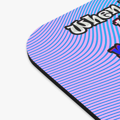 doggystyle - Mouse Pad (Rectangle) (light blue-purple wave)