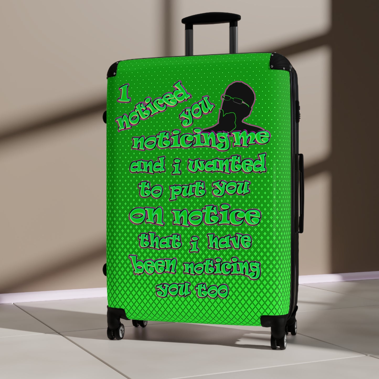 noticed you noticing - Suitcase (logo green)