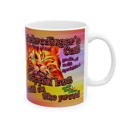 schrodinger's cat - White Mug (color blur)