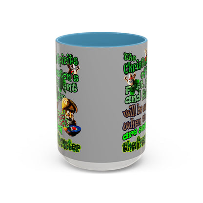christmas spirits of boston - Accent Mug (light grey)