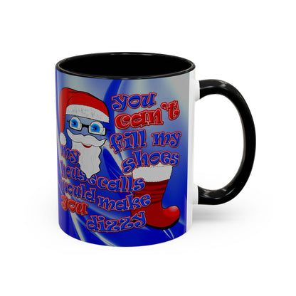 santa's shoes - Accent Mug (blue-white wave)