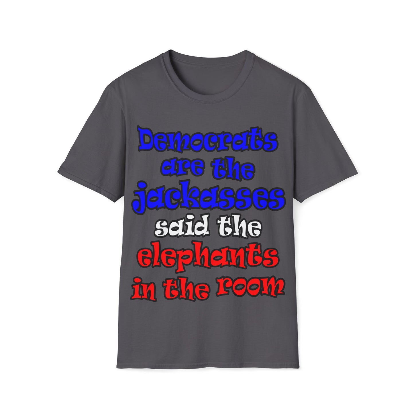 donkeys and elephants - Unisex Softstyle T-Shirt