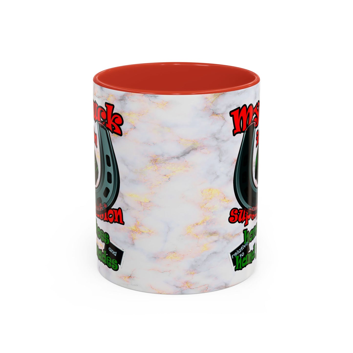 my luck - Accent Mug (white marble)
