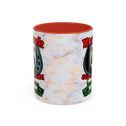 my luck - Accent Mug (white marble)