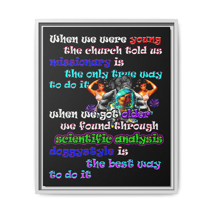 doggystyle - framed canvas art (black)