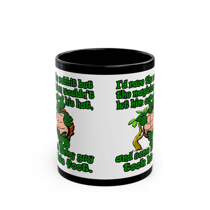 turtle race - Black Mug (white)