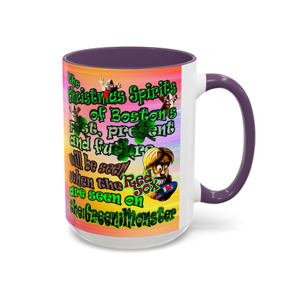 christmas spirits of boston - Accent Mug (color blur)