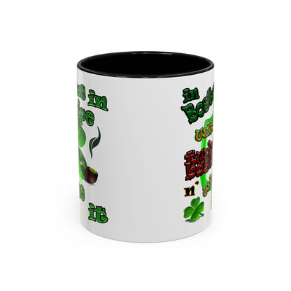 celtics logo - Accent Mug (white)