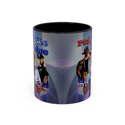 rw&b lives matter - Accent Mug (grey-pink wave)