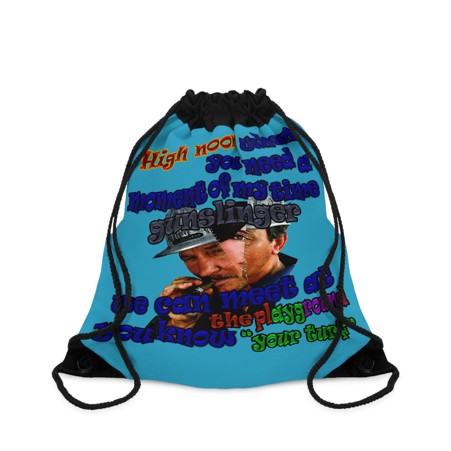 high noon - Drawstring Bag (turquoise)