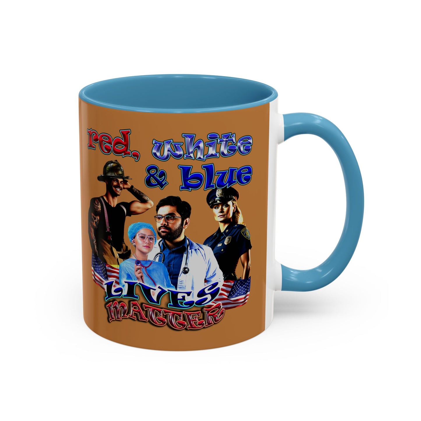 rw&b lives matter - Accent Mug (light brown)