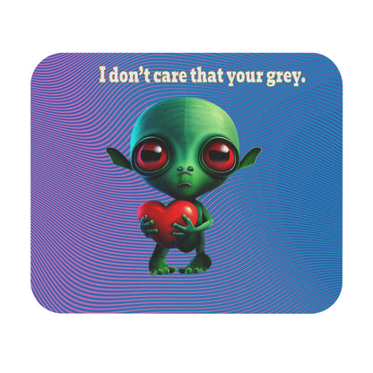 I don't care that your grey - Mouse Pad (Rectangle) (light blue-purple wave)