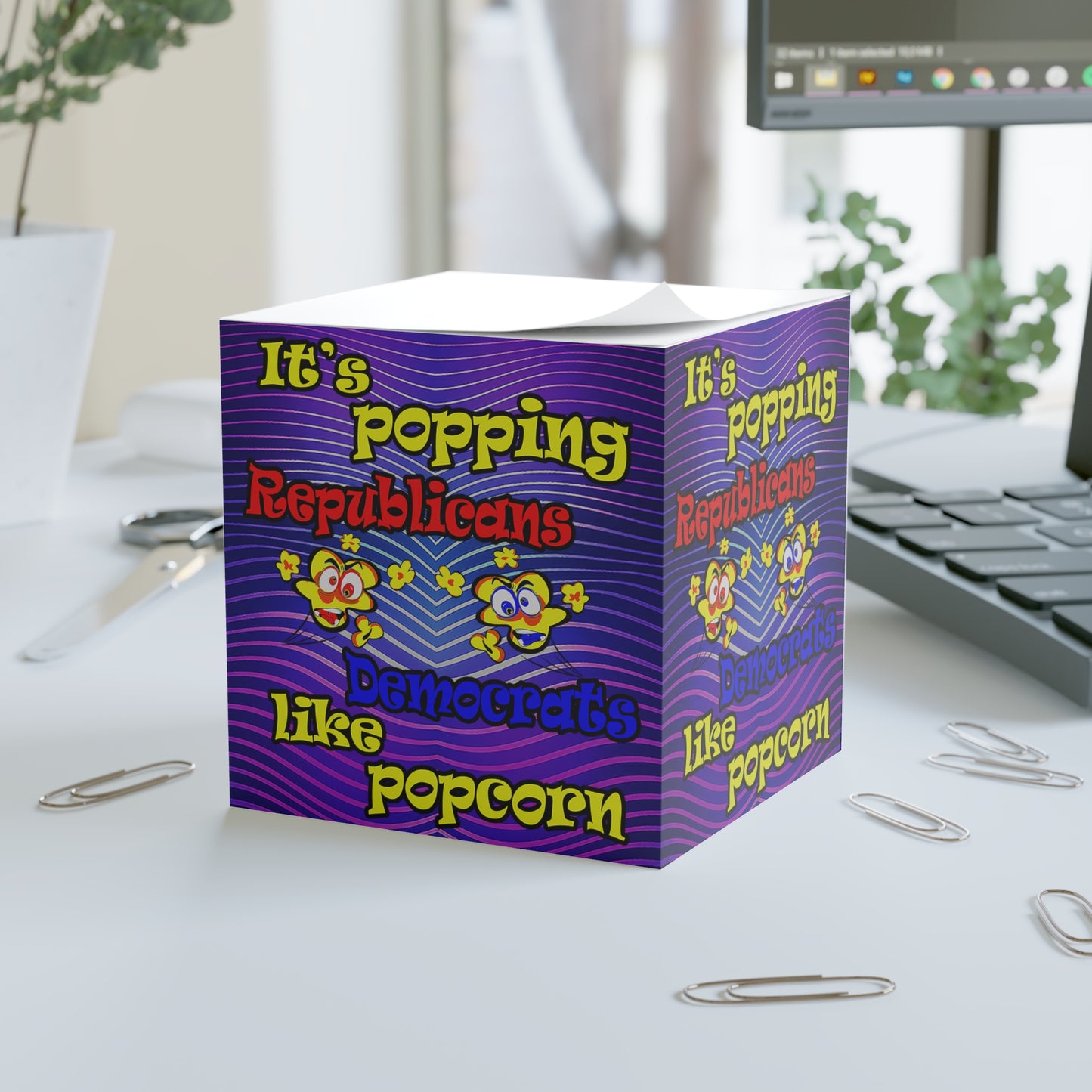 popping like popcorn - note cube (purple wave)