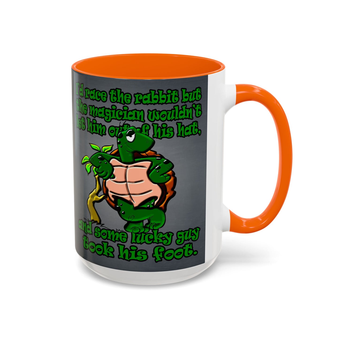 turtle race - Accent Mug (grey-light grey)