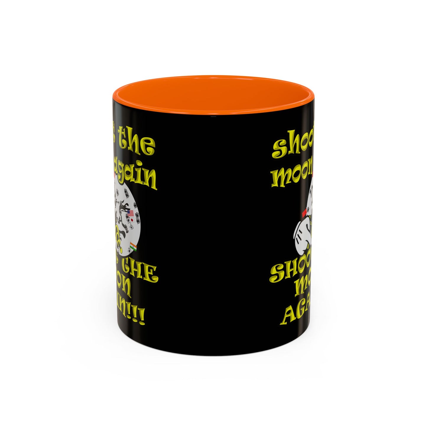 shoot the moon again - Accent Mug (black)