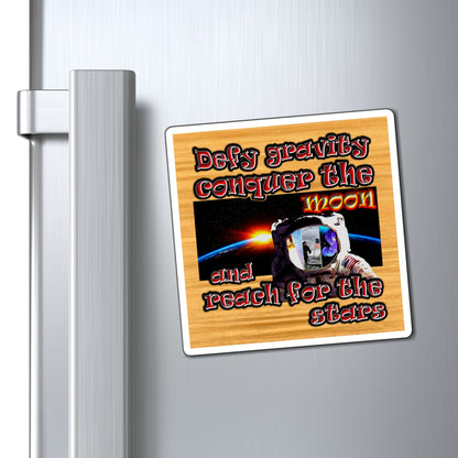 defy conquer reach - Magnets - (butterscotch wood finish)