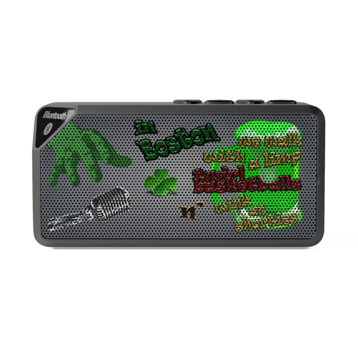 celtics logo - Jabba Bluetooth Speaker (grey-light grey)
