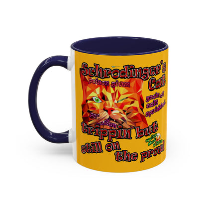 schrodinger's cat - Accent Mug (yellow)