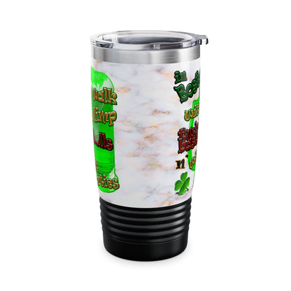 celtics logo - Ringneck Tumbler, 20oz (white marble)