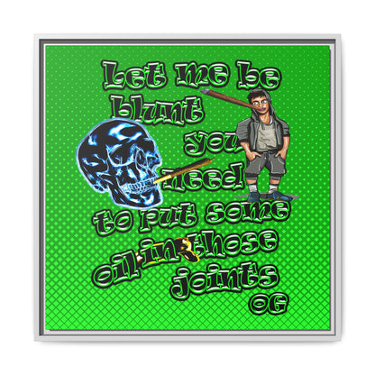 og - framed canvas art (logo green)