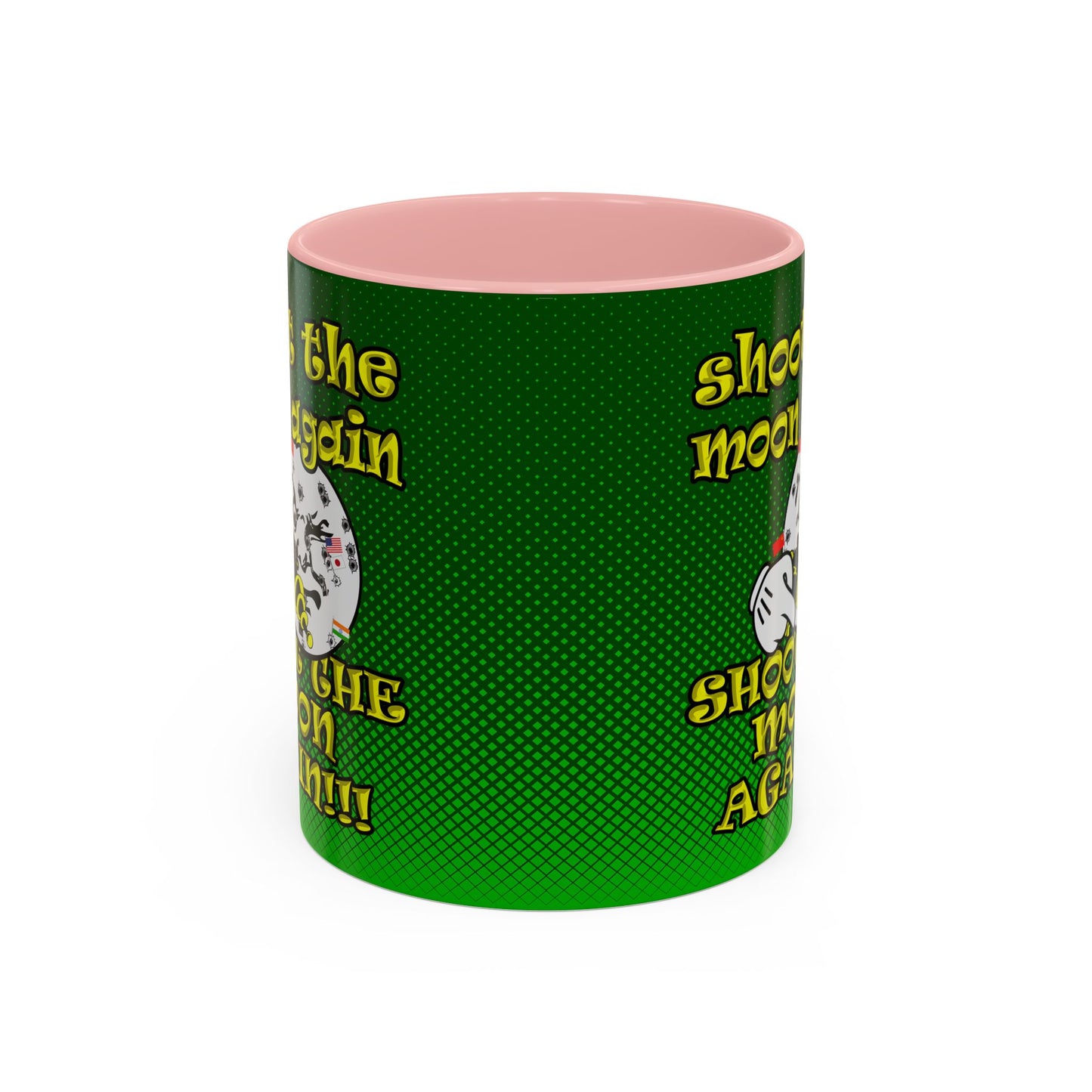 shoot the moon again - Accent Mug (logo green)