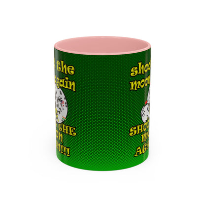 shoot the moon again - Accent Mug (logo green)