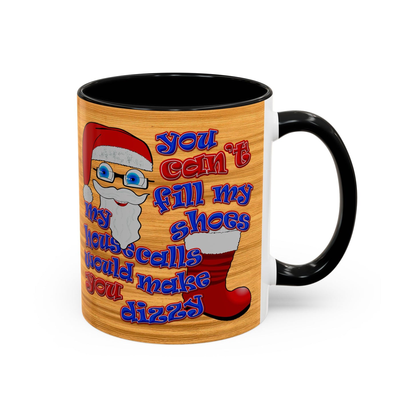 santa's shoes - Accent Mug (butterscotch wood finish)