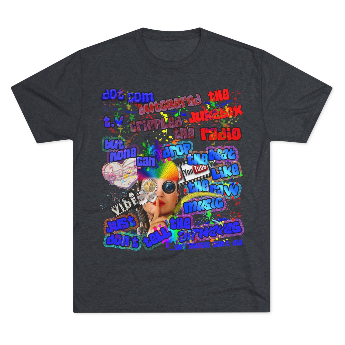 drop the beat - Unisex Tri-Blend Crew Tee