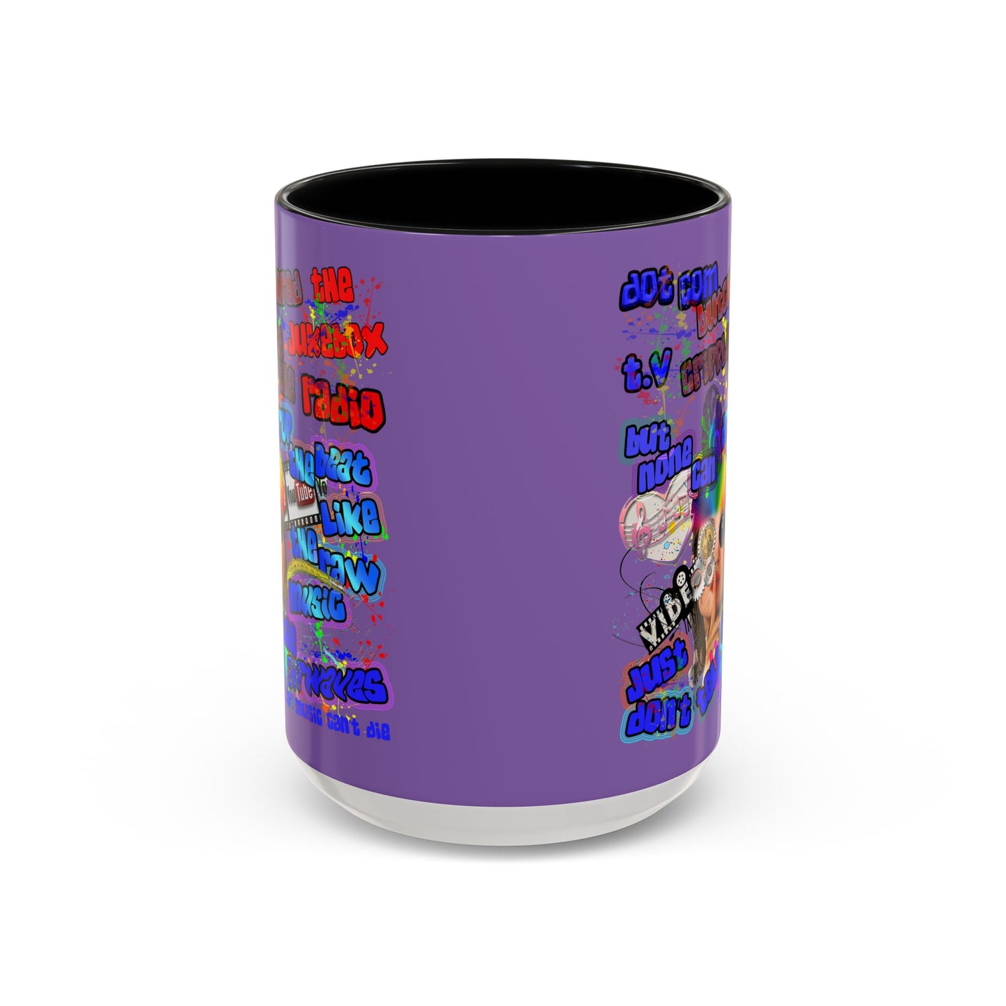 drop the beat - Accent Mug (light purple)