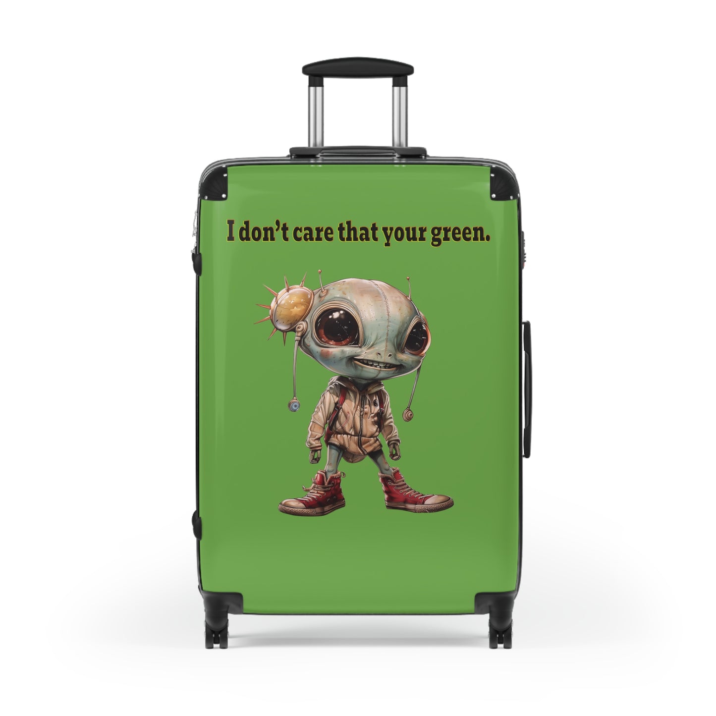 I don't care that your green - Suitcase (green)