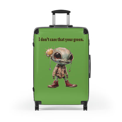 I don't care that your green - Suitcase (green)