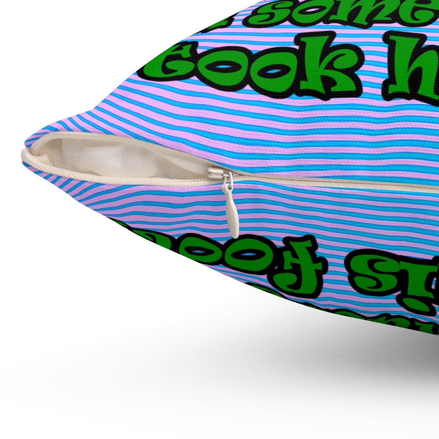 turtle race - Spun Polyester Square Pillow - (light blue-purple wave)